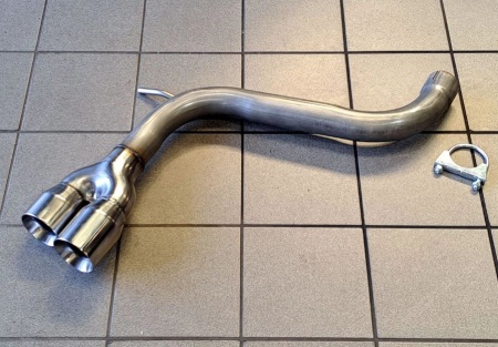 Suppression de silencieux arri&egrave;re inox VW Scirocco 2,0l TDI