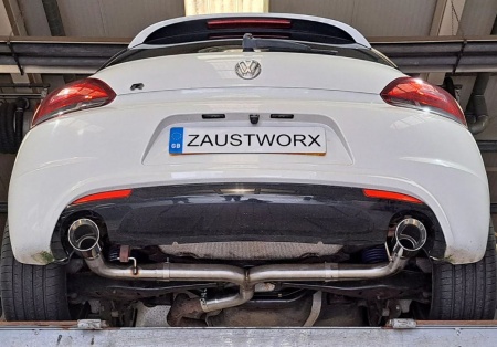 Suppression de silencieux arri&egrave;re inox VW Scirocco R