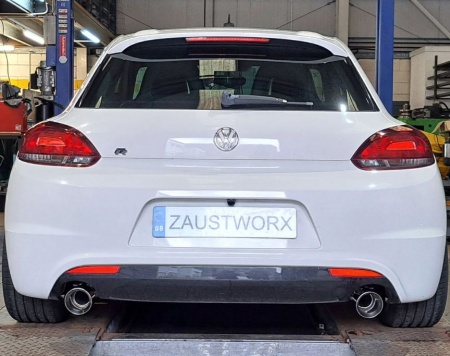 Suppression de silencieux arri&egrave;re inox VW Scirocco R